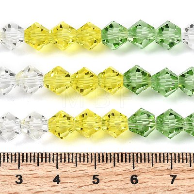 Transparent Gradient Color Glass Beads Strands GLAA-F131-01C-08-1
