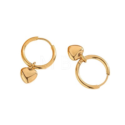 Heart 304 Stainless Steel Hoop Earrings FS-WGDB01D-01-1