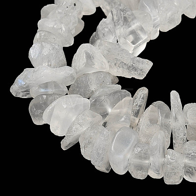 Natural Rainbow Moonstone Chip Beads Strands G-C195-01-1