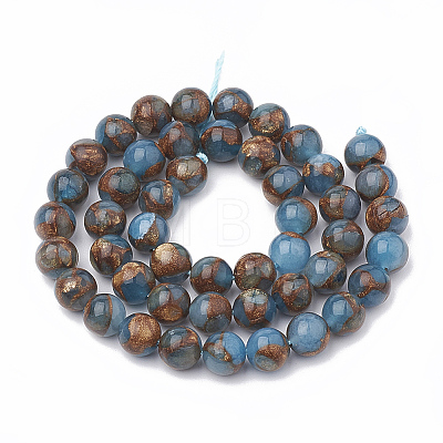 Natural Chalcedony Beads Strands X-G-S333-8mm-014C-1