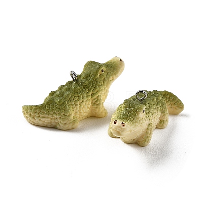 Opaque Resin Pendants RESI-G129-02-1