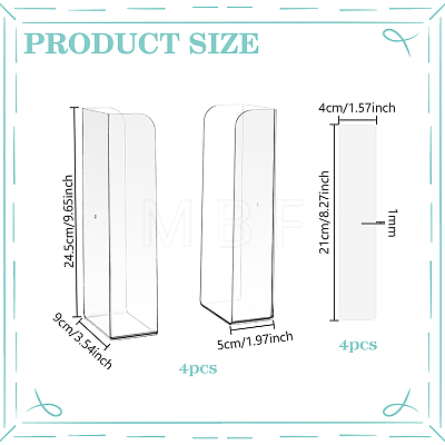 4Pcs Plastic Hanging Organizer Holder for Magazine ODIS-WH0108-120-1