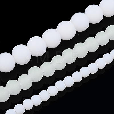 Imitation Jade Glass Beads Strands GLAA-T032-J4mm-MD01-1