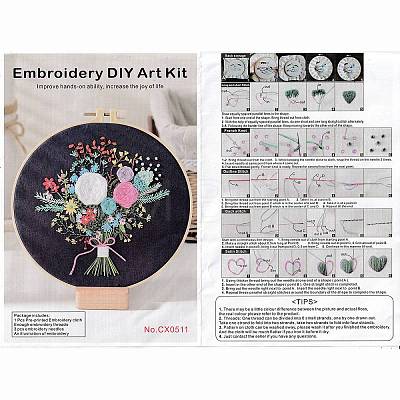 DIY Bouquet Pattern Embroidery Kit LS-DIY-O021-14B-1