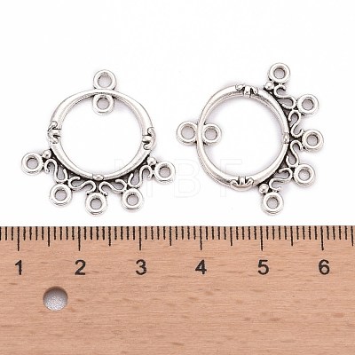 Antique Silver Tibetan Style Ring Chandelier Component Links for Dangle Earring Making X-EA9736Y-NF-1