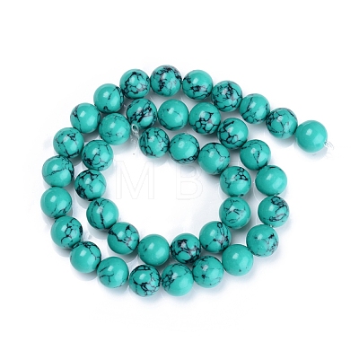 Synthetic Turquoise Beads Strand TURQ-H063-14mm-02-1