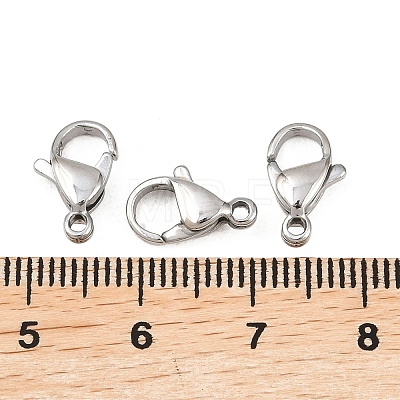 Tarnish Resistant 316 Surgical Stainless Steel Lobster Claw Clasps 316-FL12A-1