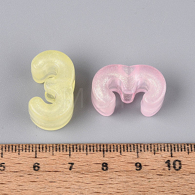 Luminous Frosted Transparent Acrylic Beads TACR-T029-21D-1