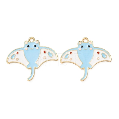 Alloy Enamel Pendants AL-CBA5FAE-03G-B-1