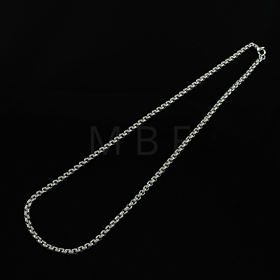 304 Stainless Steel Venetian Chain Necklaces STAS-S029-08-1