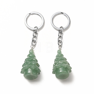 Natural & Synthetic Gemstone Keychain G-G997-D-1