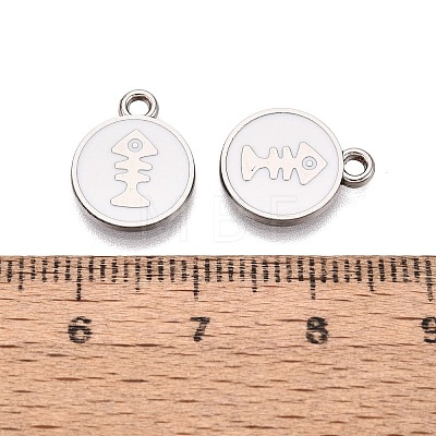 Rack Plating Alloy Enamel Pendants ENAM-N070-01A-01P-01-1