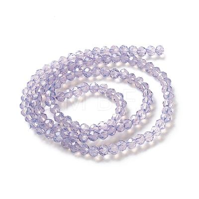 Baking Paint Transparent Glass Beads Strands DGLA-A034-J4MM-D03-1