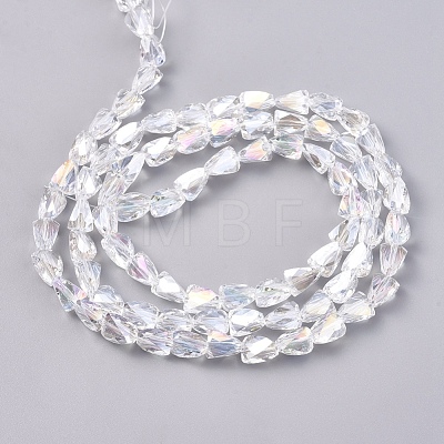Electroplate Glass Beads Strands X-EGLA-G035-A-AB01-1