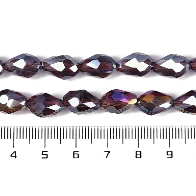Transparent Electroplate Glass Beads Strands LS-EGLA-N013-T8mm-B03-1