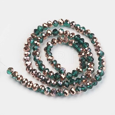 Electroplate Transparent Glass Beads Strands EGLA-A034-T2mm-N17-1