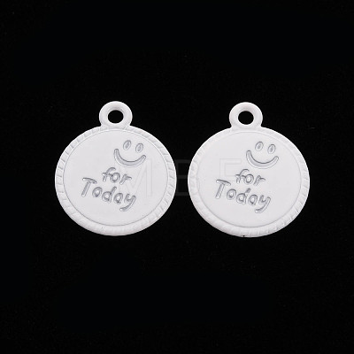 Spray Painted Alloy Pendants PALLOY-Q433-030J-RS-1