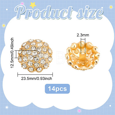 14pcs 1-Hole Alloy Shank Button FIND-FG0003-17B-1