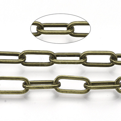 Unwelded Iron Paperclip Chains CH-S125-02F-AB-1