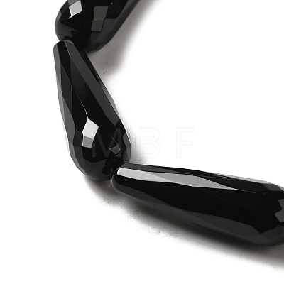 Black Onyx Beads Strands G-E039-FD1-30x10mm-1