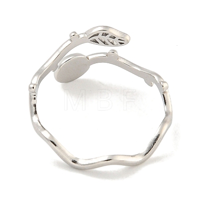 Non-Tarnish 304 Stainless Steel Cuff Finger Ring Components STAS-P365-28P-1