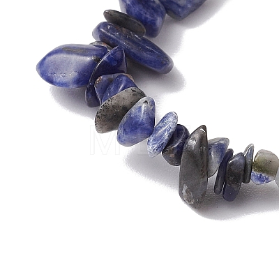 Natural Sodalite Stretch Bracelets BJEW-JB11147-09-1