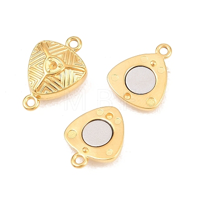 304 Stainless Steel Magnetic Clasps with Loops STAS-P452-04F-G-1