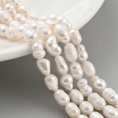 Natural Cultured Freshwater Pearl Beads Strands PEAR-P062-06B-1-1