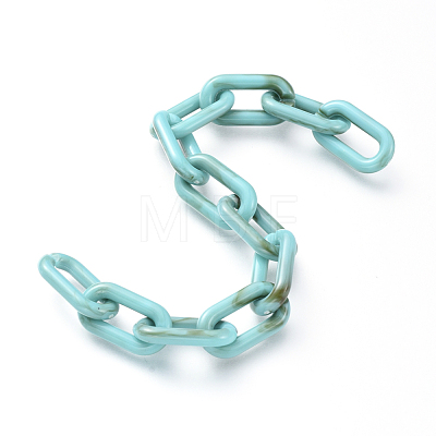 Handmade Acrylic Cable Chains AJEW-JB00554-02-1