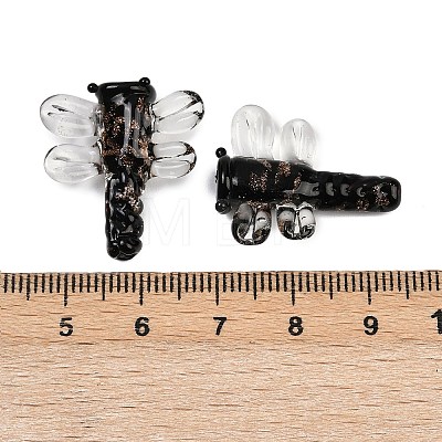 Transparent Lampwork Beads FOIL-I017-01C-1