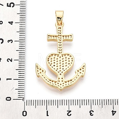 Brass Micro Pave Clear Cubic Zirconia Pendants KK-N268-88G-1