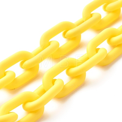 Opaque Acrylic Chain Necklaces NJEW-JN03728-1