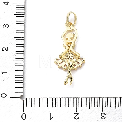 Brass Micro Pave Pink Cubic Zirconia Pendants LS-CU-CBA5CBE-01G-1