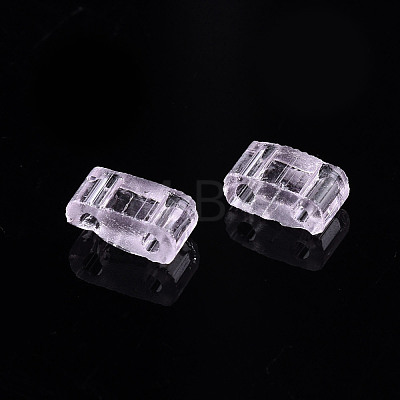 2-Hole Transparent Glass Seed Beads SEED-N004-002-C01-1