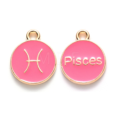 Alloy Enamel Pendants X-ENAM-S124-01B-03H-1
