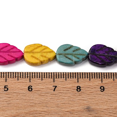 Autumn Theme Synthetic Turquoise Beads Strands TURQ-G116-9x14mm-14-1