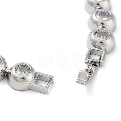 Brass Flat Round Link Chain Bracelets BJEW-D039-33P-1