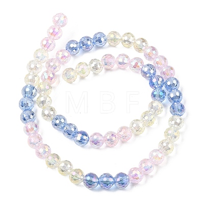 Electroplate Glass Beads Strands EGLA-D300-06-6mm-22-1