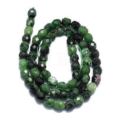 Natural Ruby in Zoisite Beads Strands G-K245-R01-01-1