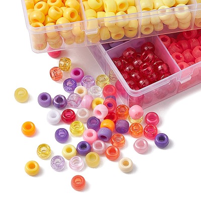 1620Pcs 36 Style Transparent & Opaque Plastic Beads KY-YW0001-42-1