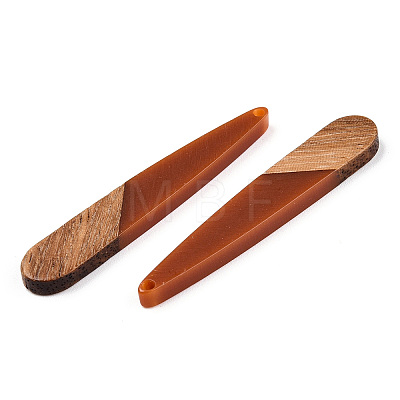 Resin & Walnut Wood Pendants X-RESI-S358-40Q-1