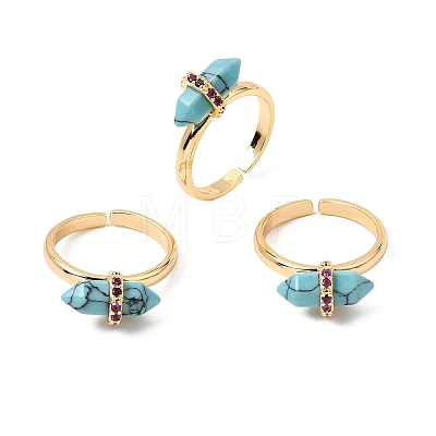 Synthetic Turquoise Cuff Rings GG-CBA0B5A-03G-01-1