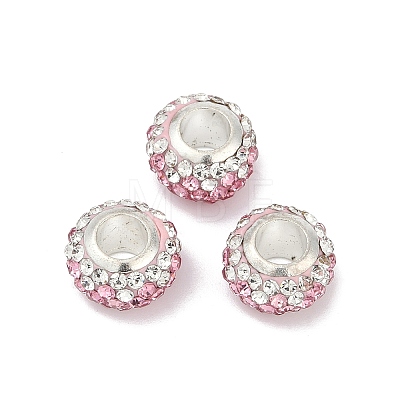 Alloy Rhinestone Clay Pave Beads ALRI-D300-02S-06-1