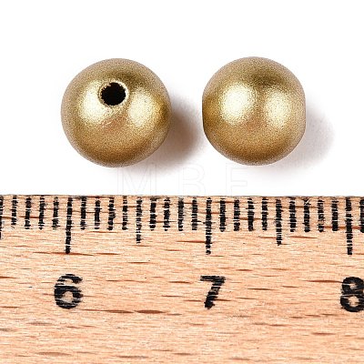 Matte Style Spray Painted Acrylic Beads X-ACRP-S669-8mm-02-1-1