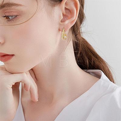 Natural Pearl Teardrop Stud Earrings JE1078A-1