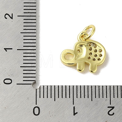 Real 18K Gold Plated Brass Pave Cubic Zirconia Pendants KK-M283-02D-01-1