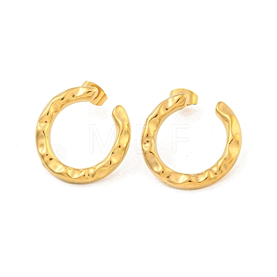 Ring 304 Stainless Steel Ear Studs EJEW-L290-004G-1