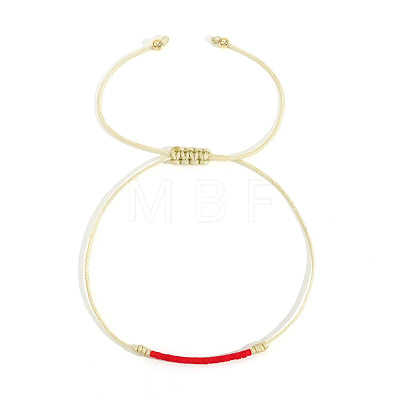 Handmade Glass Seed Beads Braided Bead Bracelets LE4581-5-1