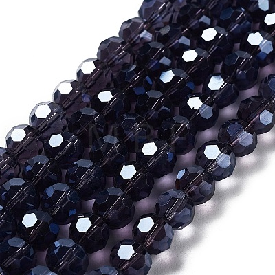 Electroplate Transparent Glass Beads Strands LS-EGLA-A035-T10mm-A15-1