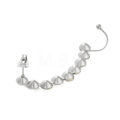 Rhinestone Cuff Earrings for Girl Women Gift EJEW-B042-06P-B-1